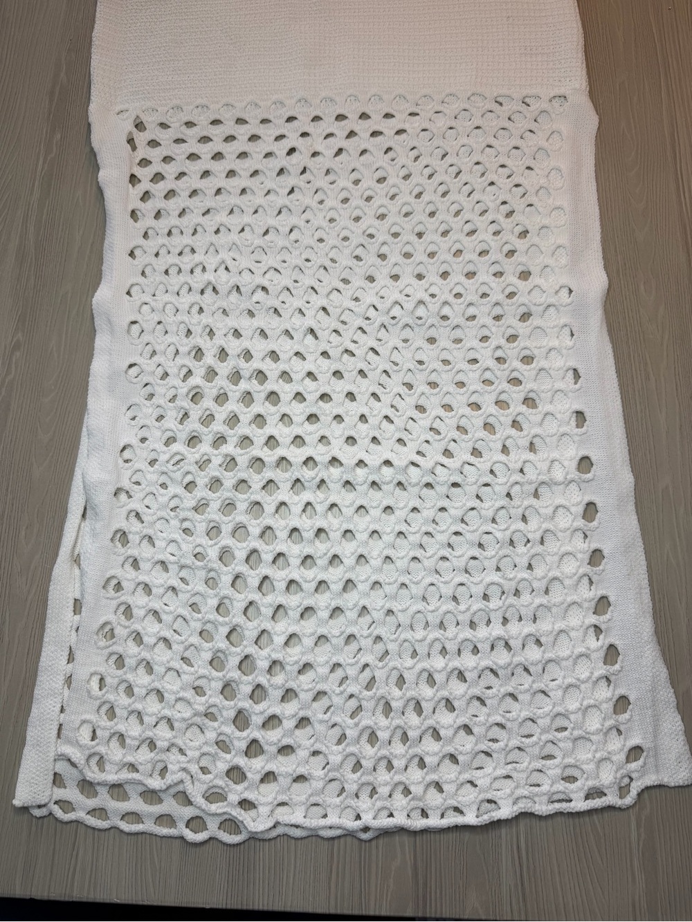 Vintage Style White Crochet Maxi Dress Y2K Boho Chic Festival Summer Medium - Picture 7 of 8
